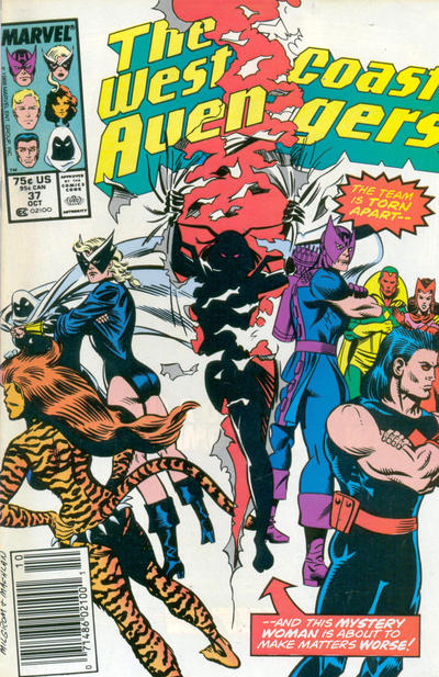 West Coast Avengers #37 [Newsstand]-Fine (5.5 – 7)