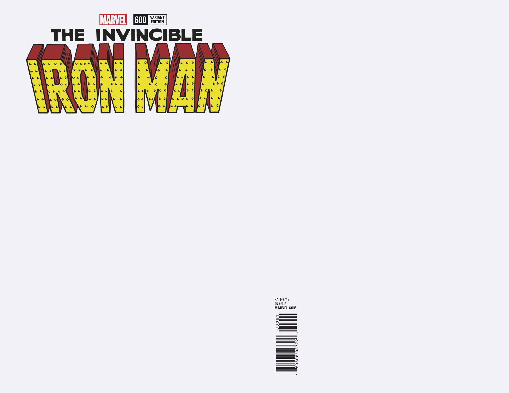 Invincible Iron Man #600 Blank Variant Leg