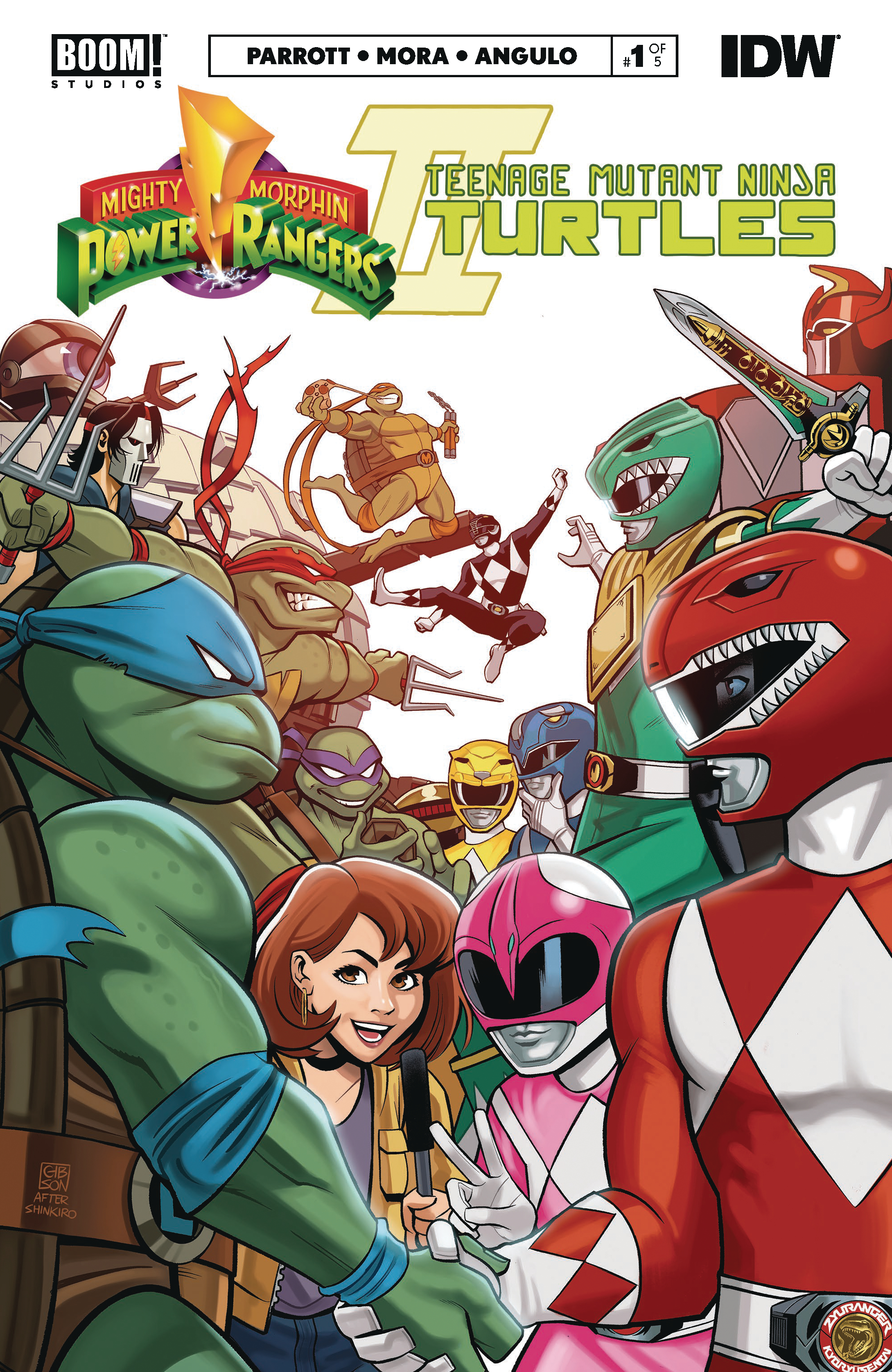Mighty Morphin Power Rangers / Teenage Mutant Ninja Turtles II #1 Boom Store Exclusive Variant Williams II