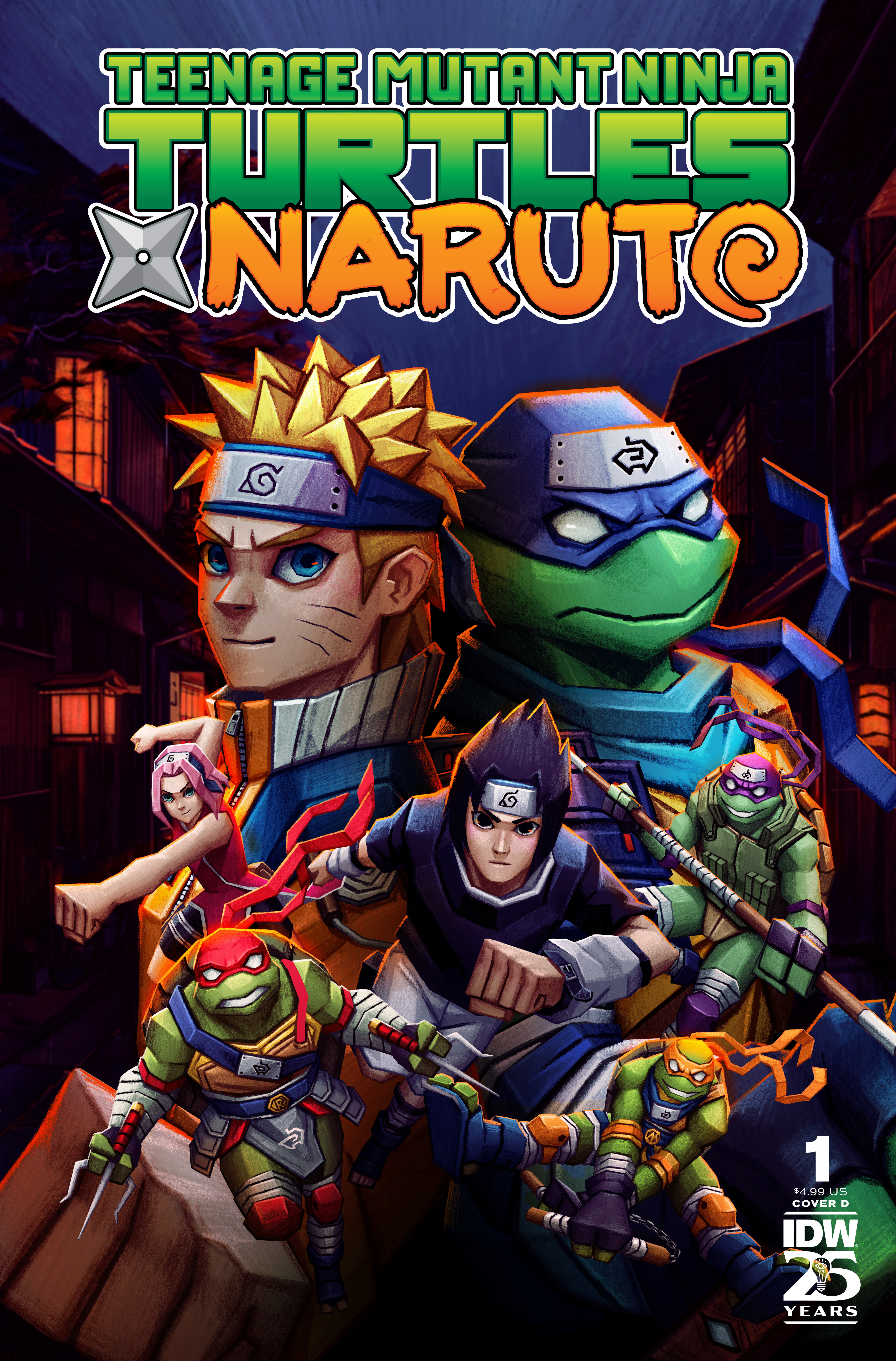 Teenage Mutant Ninja Turtles/Naruto #1 Cover D Moncayo