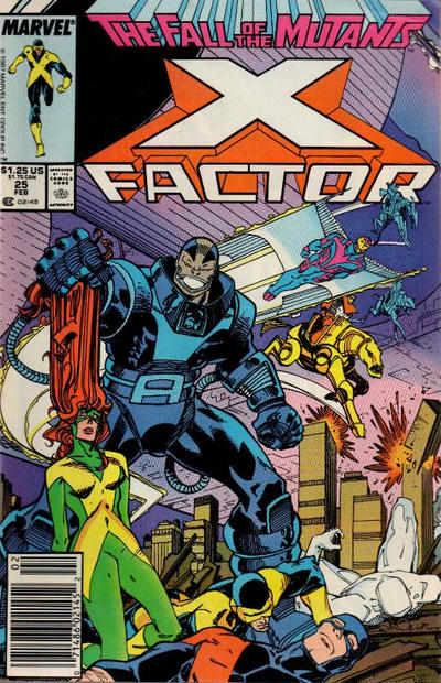 X-Factor #25 [Newsstand]-Very Fine (7.5 – 9) [3rd App. of Angel As Death]