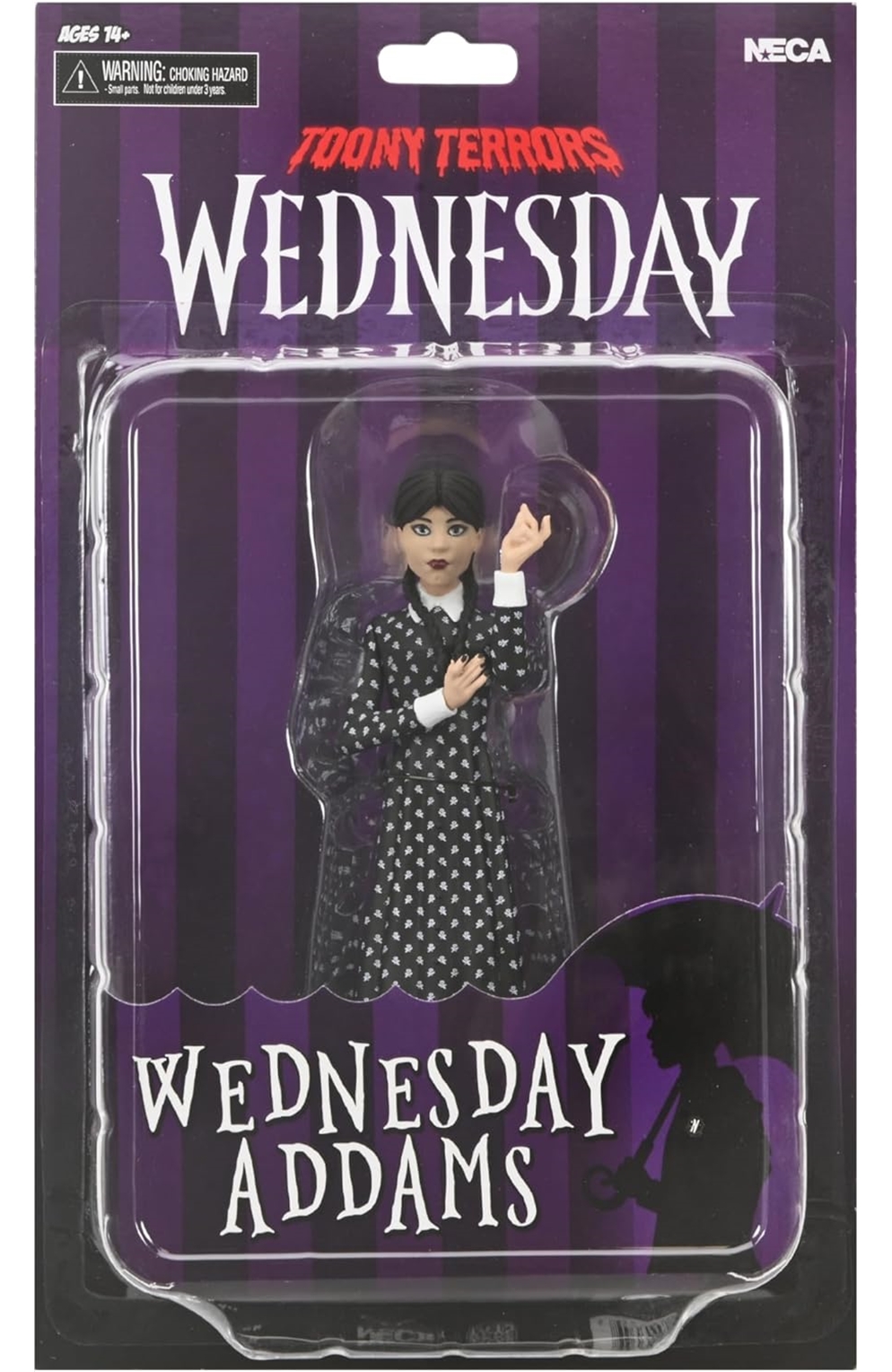 Neca Wednesday Series 6” Scale Toony Terrors Figure Wednesday Addams In Classic Dress