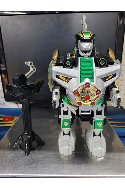 Mighty Morphin Power Rangers 1993 Deluxe Dragonzord W/Drill Stand Pre-Owned 