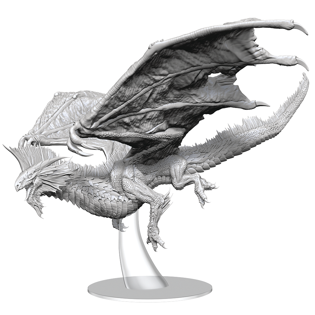 Dungeons & Dragons Nolzurs Minis Unpainted Adult Silver Dragon