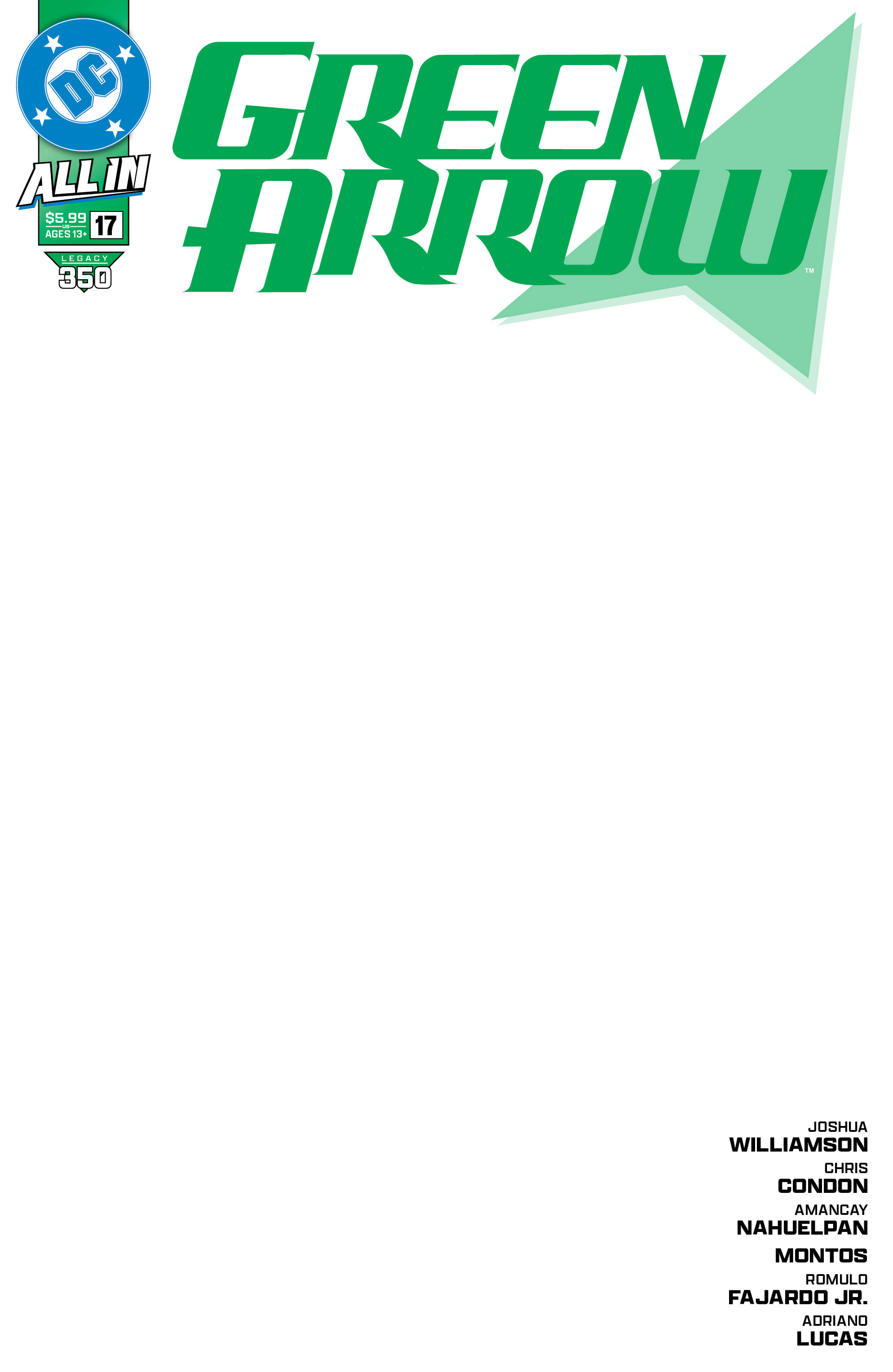 Green Arrow #17 Cover D Blank Card Stock Variant