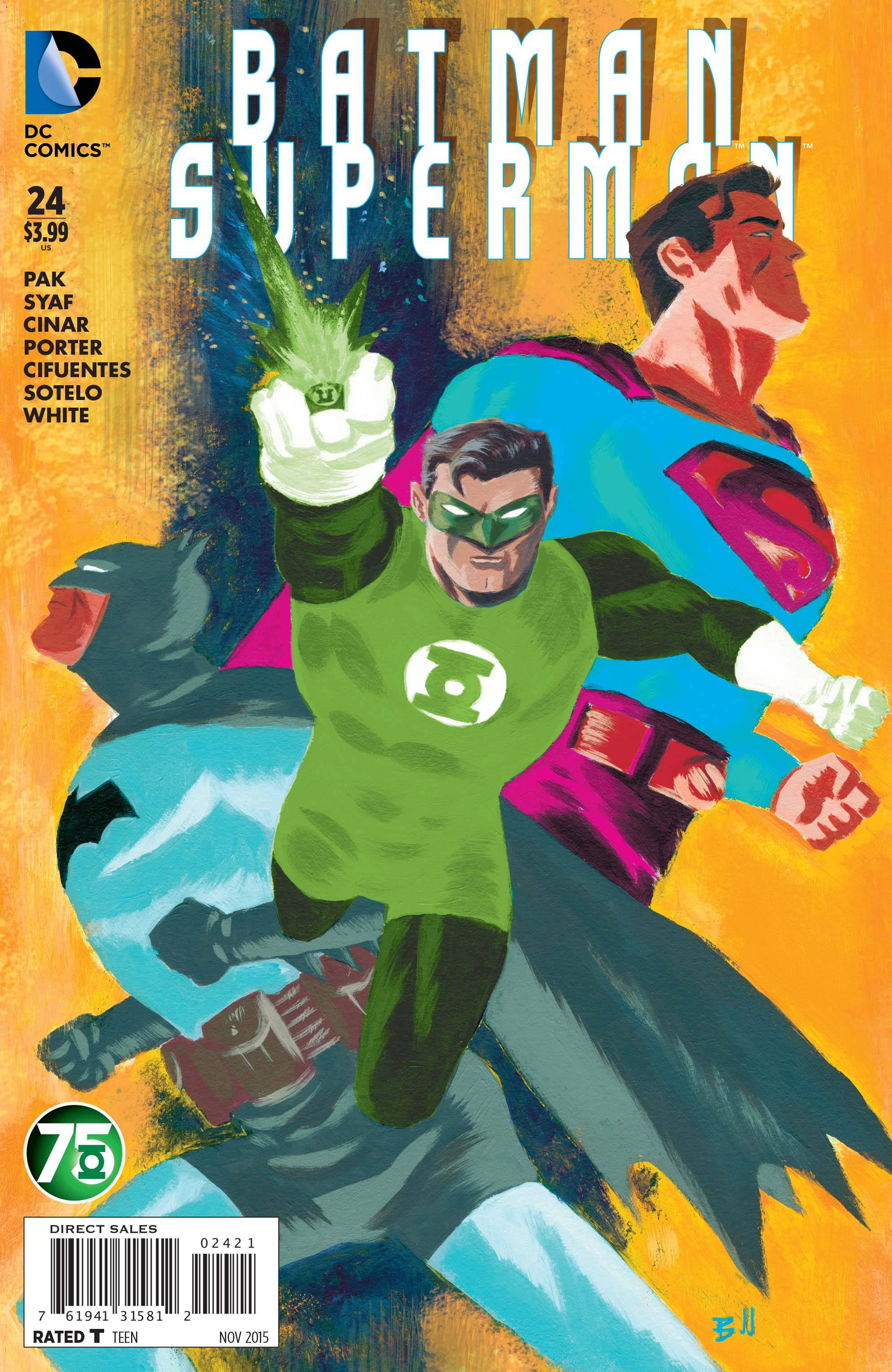 Batman Superman #24 (2013) Green Lantern 75 Variant