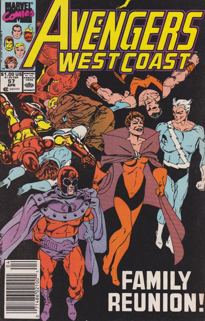 Avengers West Coast #57 [Newsstand] - Fn-