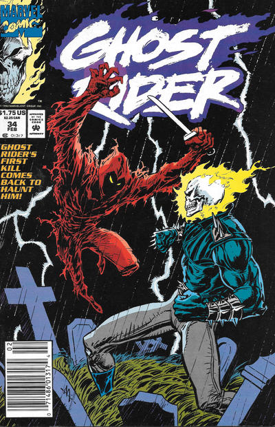 Ghost Rider #34 [Newsstand]-Very Fine (7.5 – 9)