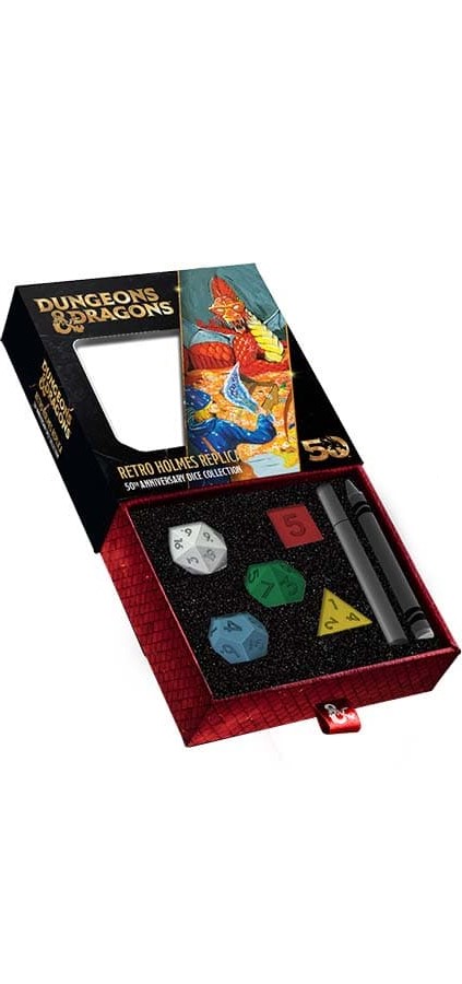 Dungeons & Dragons 50th Anniversary Dice: Retro Holmes Replica Set (5)