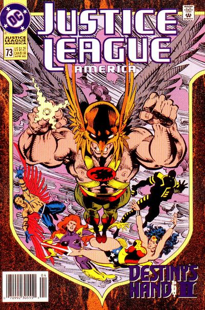 Justice League America #73 [Newsstand]-Fine (5.5 – 7) (1989)