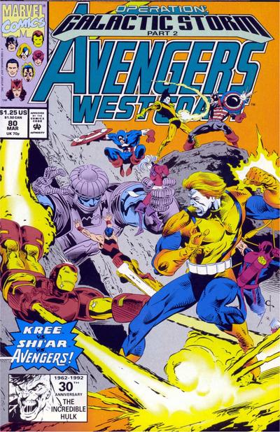 Avengers West Coast #80 [Direct]-Fine (5.5 – 7)