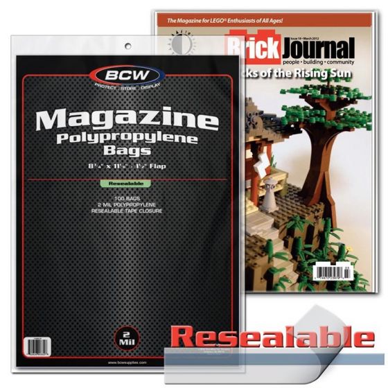 Bcw Resealable Magazine Bags (100Ct)