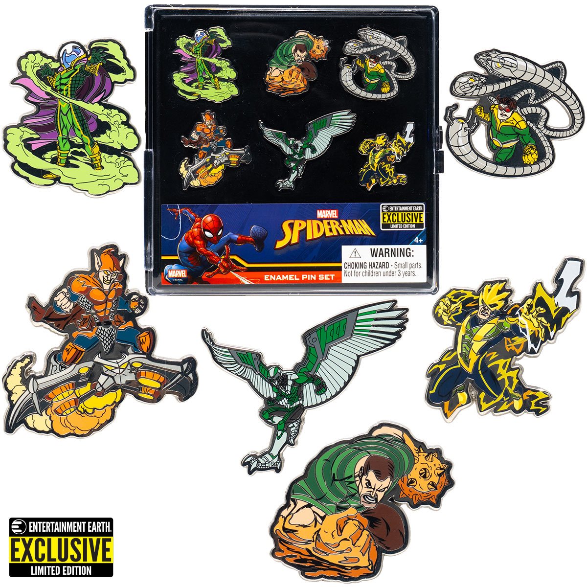 Marvel Sinister Six Enamel Pin 6-Pack - Entertainment Earth Exclusive