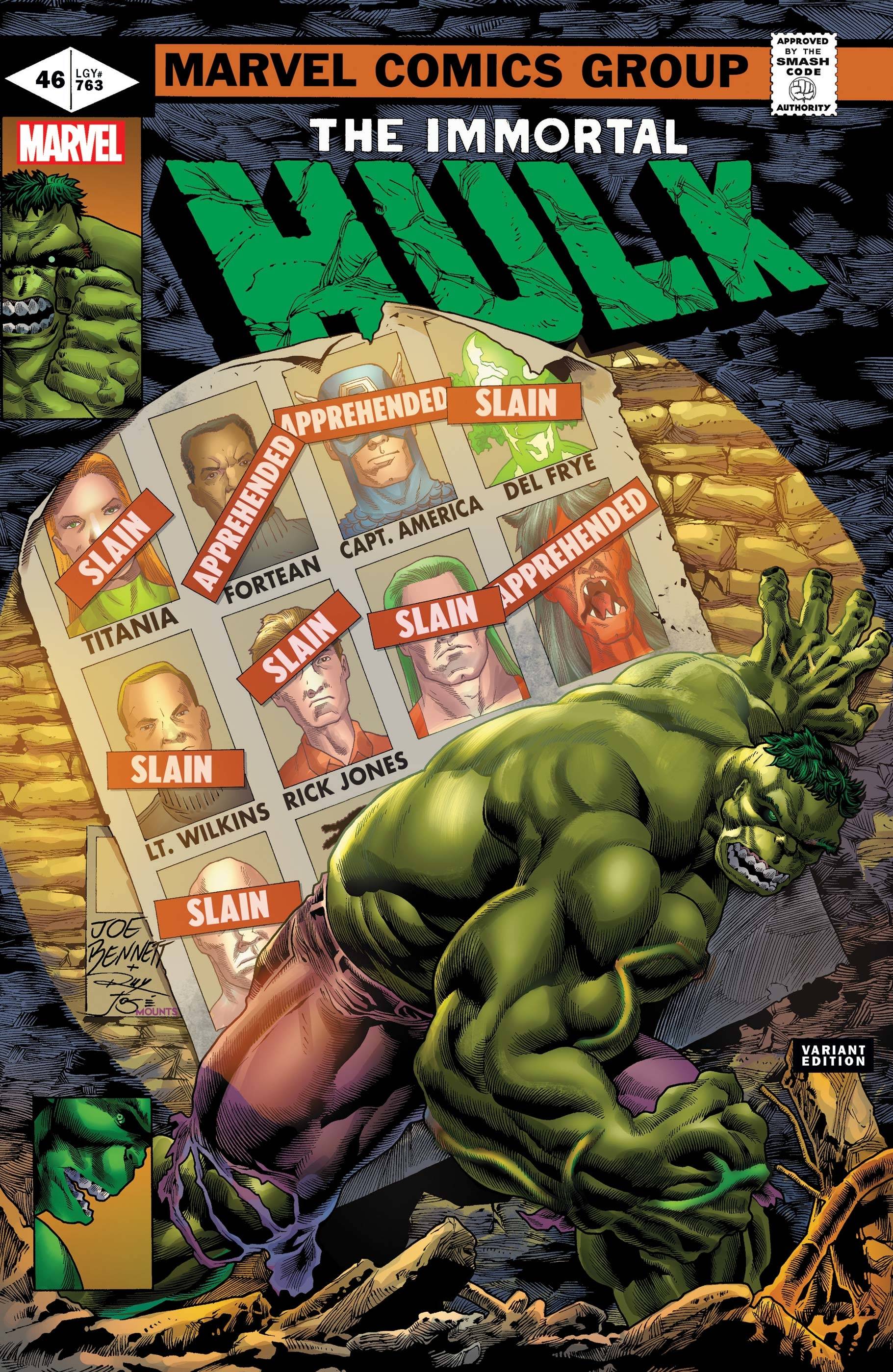 Immortal Hulk #46 Bennett Homage Variant (2018)