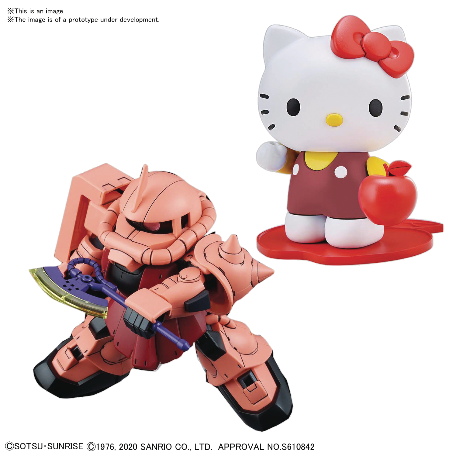 Gundam Hello Kitty Ms-06s Chars Zaku II Cross Silhouette SD Model Kit