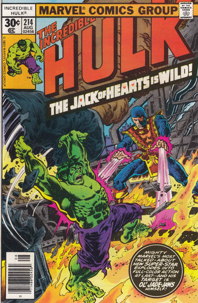 The Incredible Hulk #214 [30¢]-Fine (5.5 – 7)