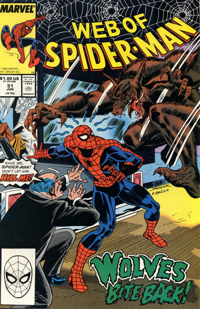 Web of Spider-Man #51 [Direct]-Very Fine (7.5 – 9)