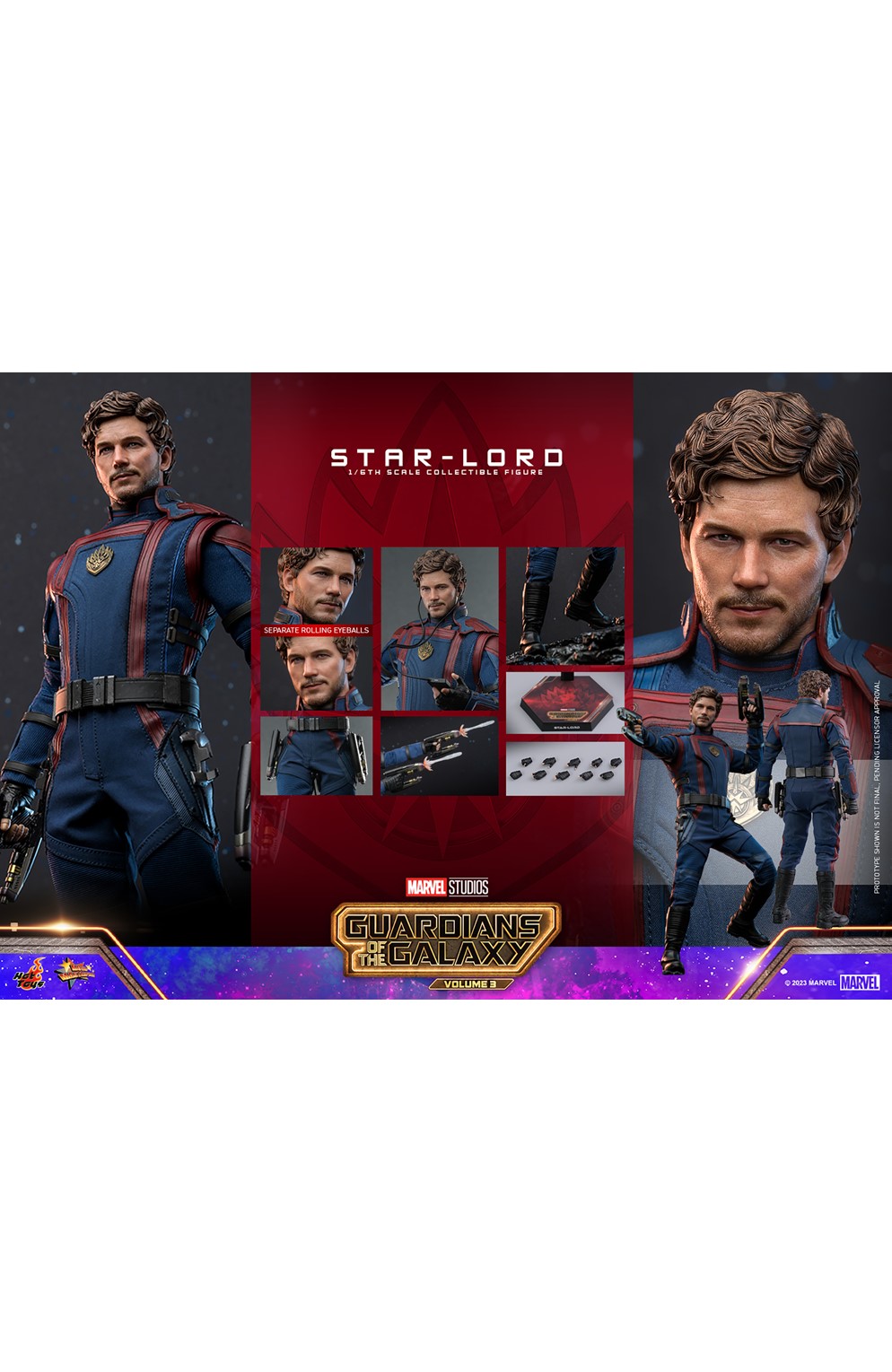 Star-Lord Guardians of The Galaxy 3 Sixth Scale Collectible Figure Hot Toys Pre-Order