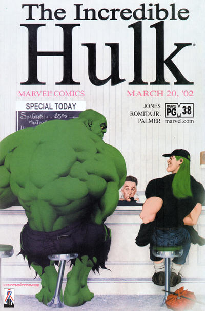 Incredible Hulk #38 [Direct Edition]-Near Mint (9.2 - 9.8) Norman Rockwell Cover Homage