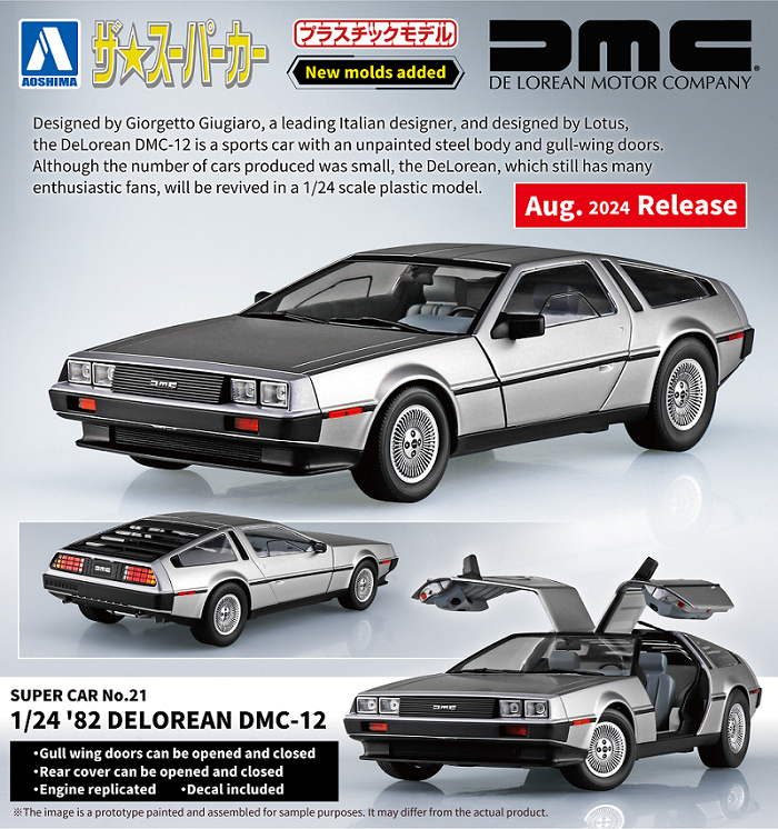 82 Delorean Dmc-12 1/24 Mdl Kit