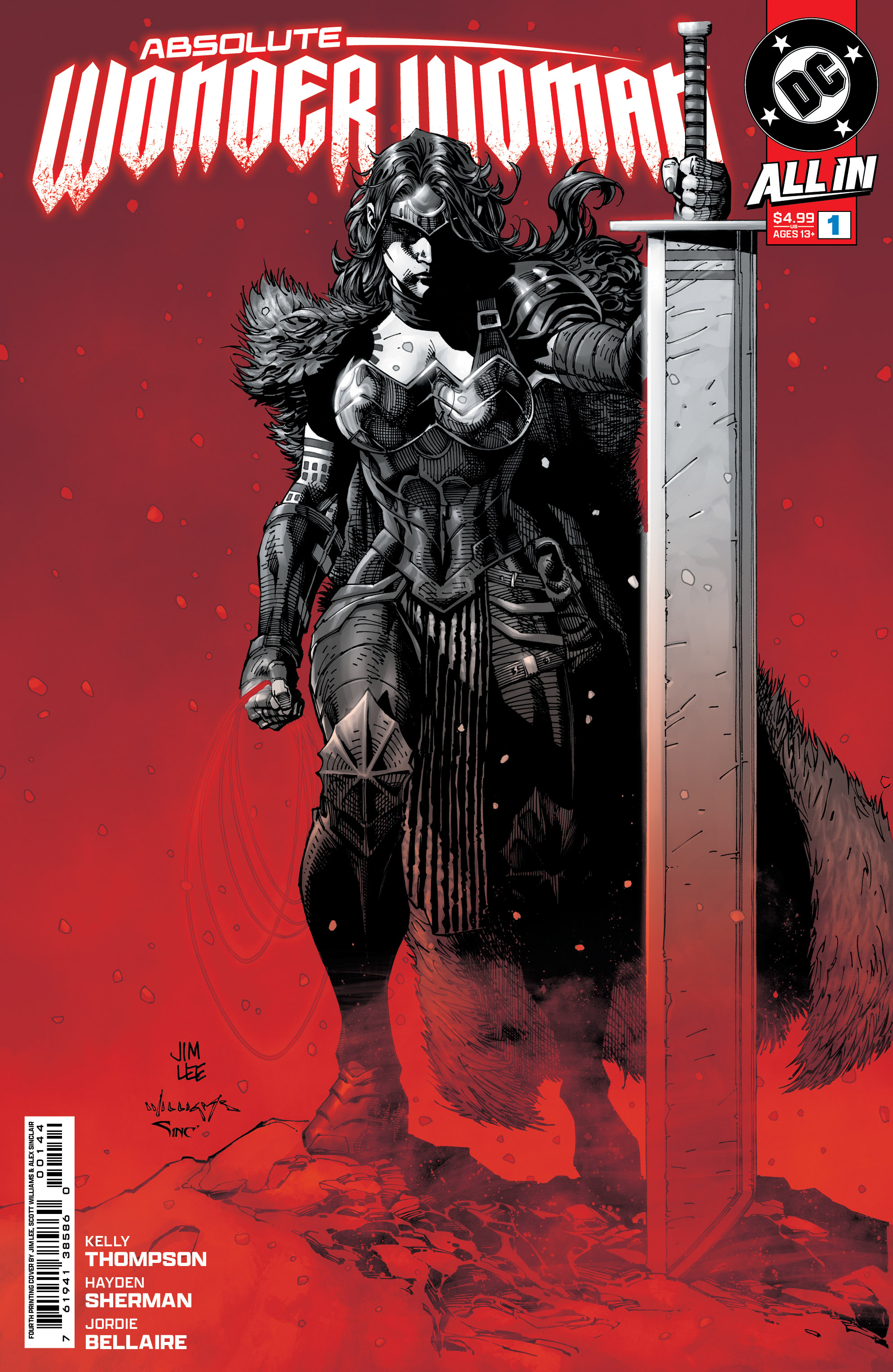 Absolute Wonder Woman #1 Fourth Printing Cover A Jim Lee