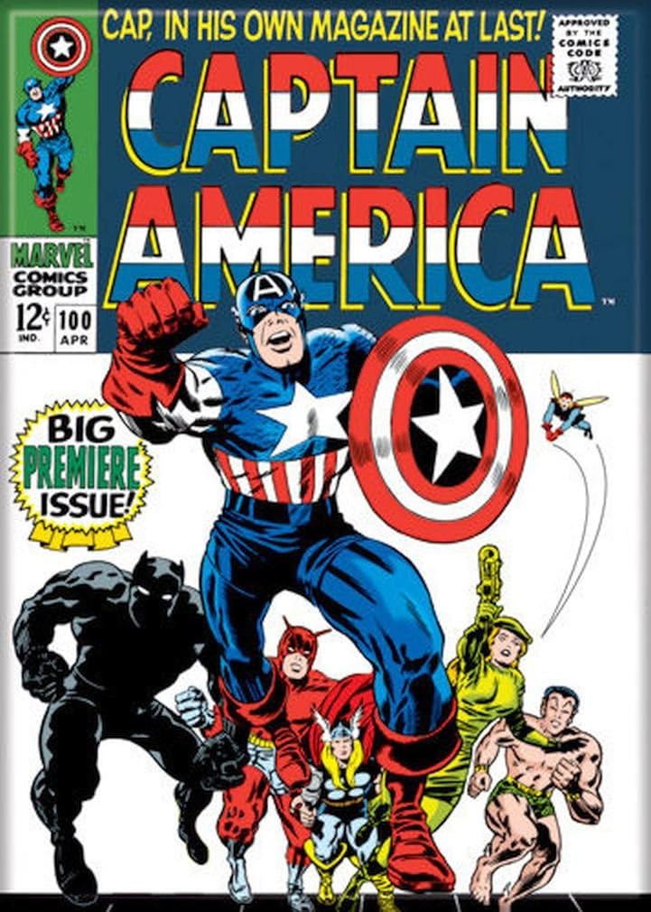 Captain America # 100 - Magnets 2.5 In. X 3.5 In.