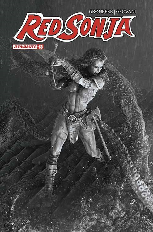 Red Sonja 2023 #13 Cover O Last Call 1 For 10 Incentive Bjorn Barends Black & White Variant