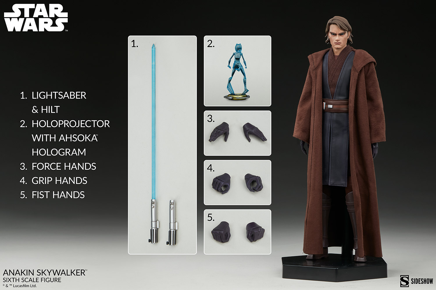Anakin Skywalker (Animated) Sixth Scale Figure