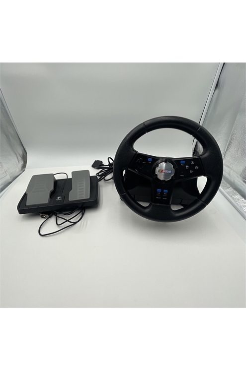 Logitech Ps2 Playstation 2 Racing Wheel And Pedals Pre-Owned