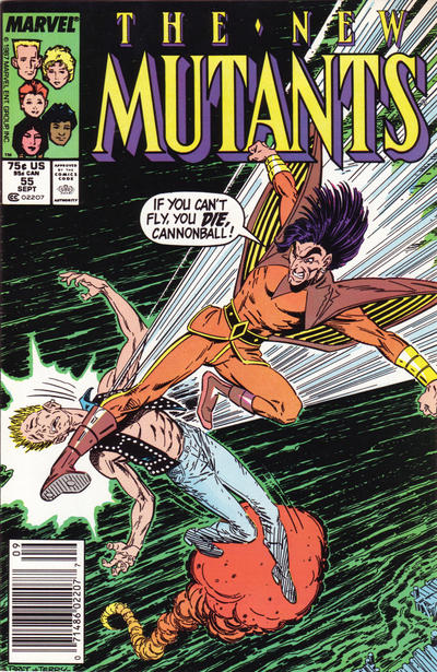 The New Mutants #55 [Newsstand]-Fine (5.5 – 7)