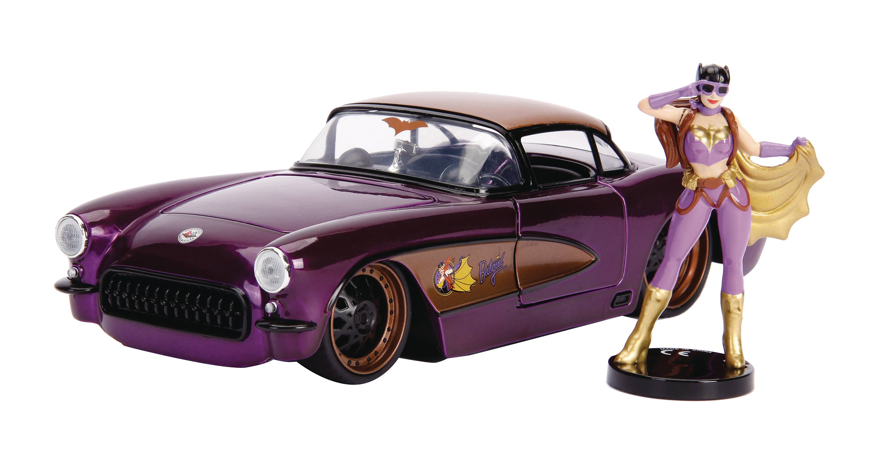 DC Bombshells 57 Chevy Corvette W/bat Girl 1/24 Vehicle