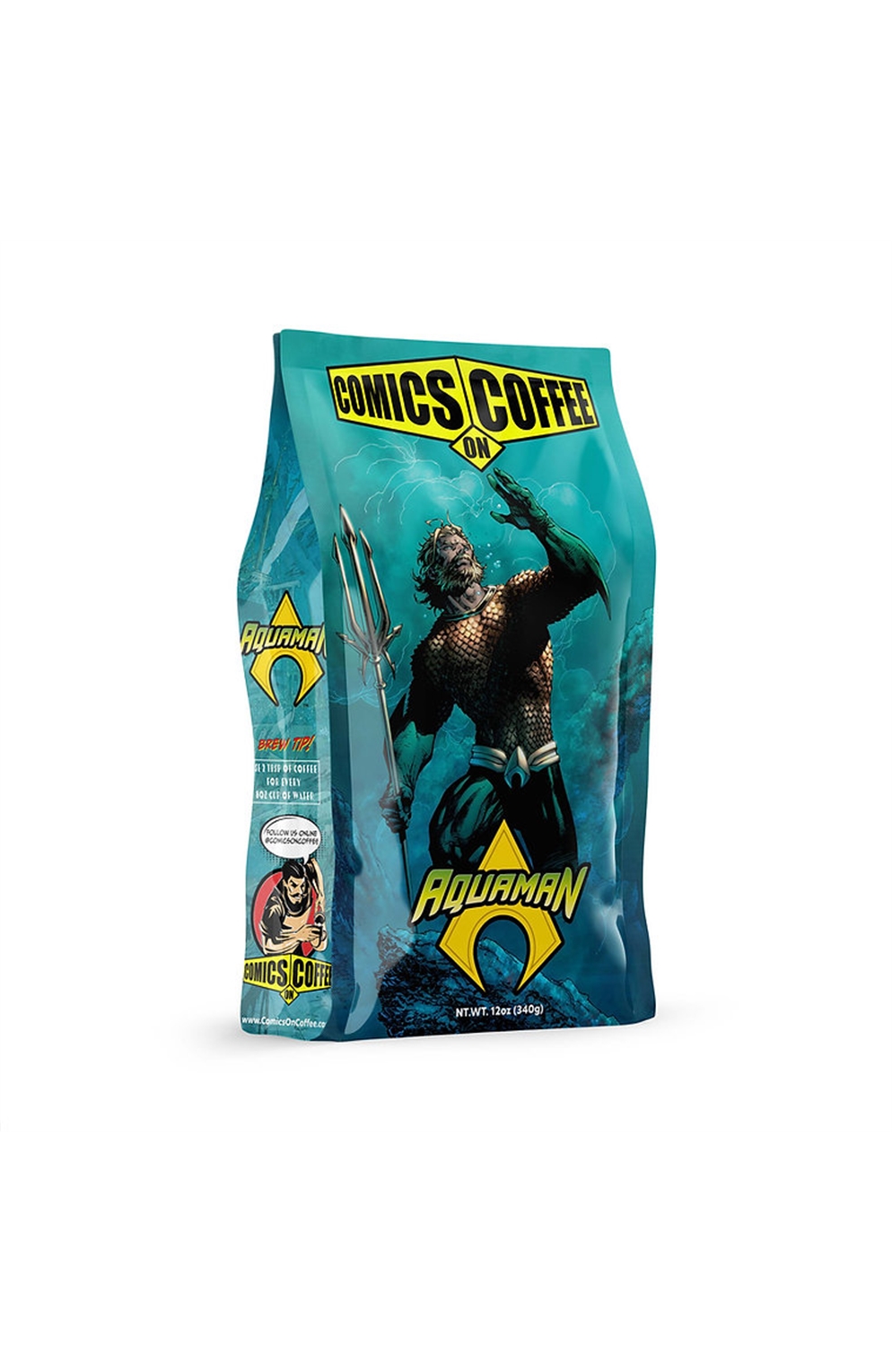 Comics On Coffee - Aquaman Sea Salt Caramel 12oz Ground Coffee