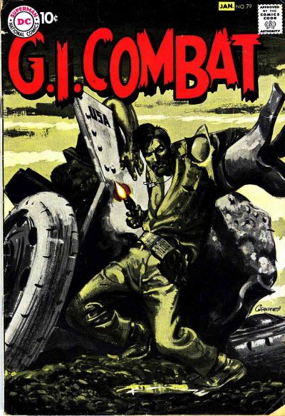 G.I. Combat #79-Fair, Cover Detatched And Glued Onto Comic