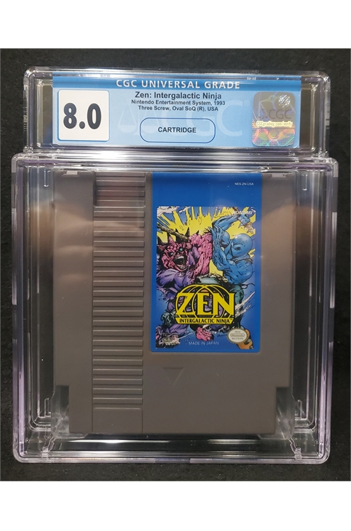 Nintendo Nes Zen: The Intergalactic Ninja Cgc Graded 8.0 Excellent