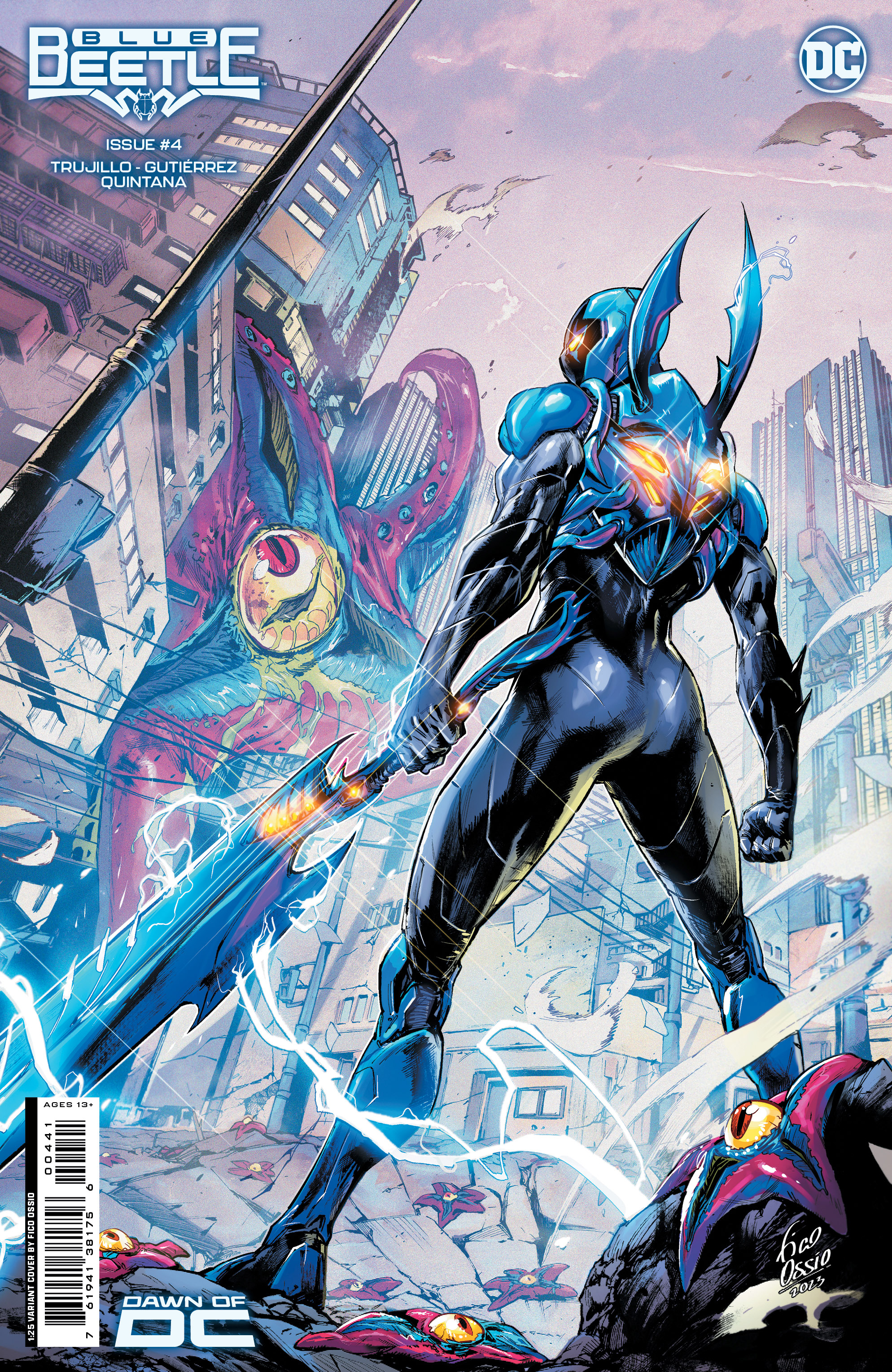 Blue Beetle #4 Cover C 1 for 25 Incentive Fico Ossio Card Stock Variant