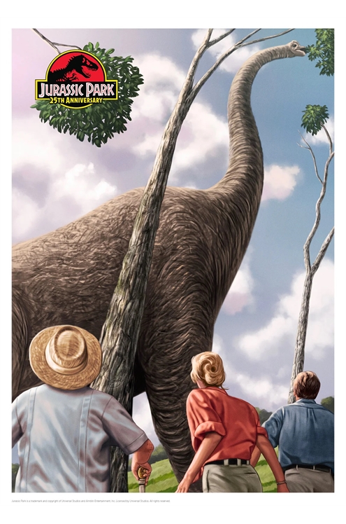 Jurassic Park Brontosaurus Limited Edition A3 Art Print