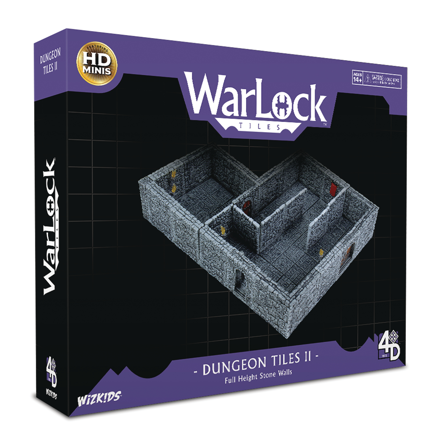 Warlock Dungeon Tiles II Full Height Stone Walls