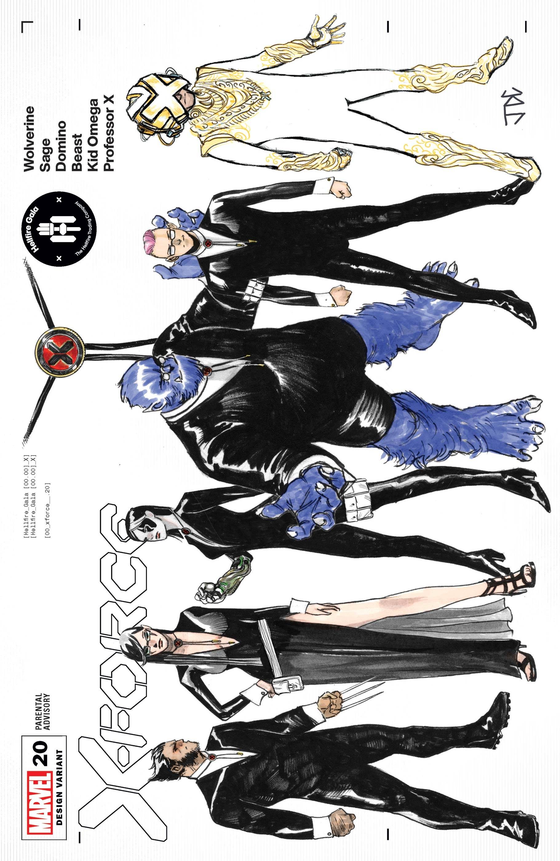 X-Force #20 Cassara Character Design Variant Gala (2020)