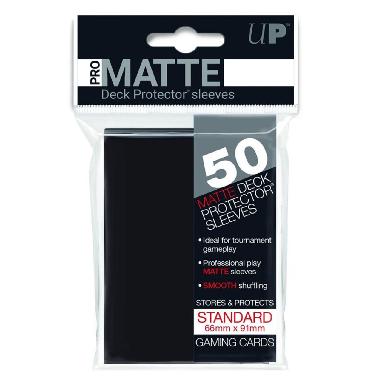Ultra Pro Deck Protector Sleeves - Pro Matte Black Standard 50ct