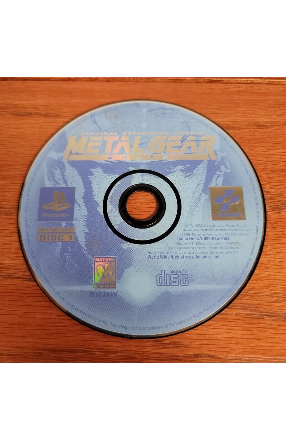 Playstation Ps1 Metal Gear Solid Disc 1 Only