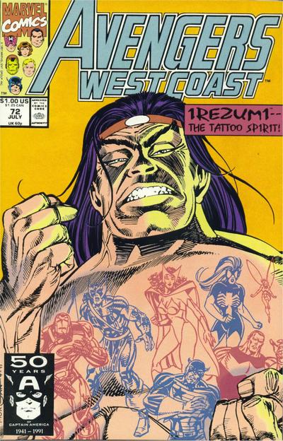 Avengers West Coast #72 [Direct]-Very Fine (7.5 – 9)