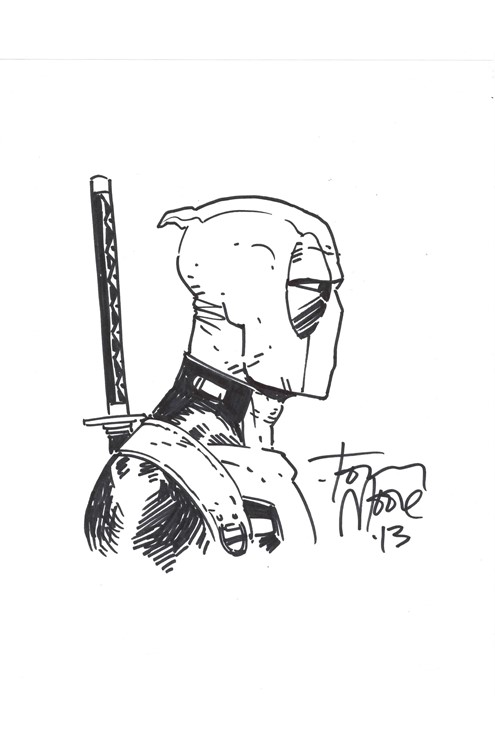 Deadpool Sketch By Tony Moore