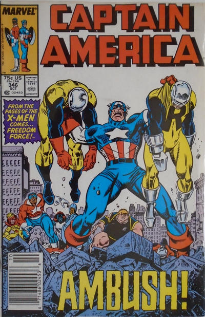 Captain America #346 [Newsstand]-Fine 