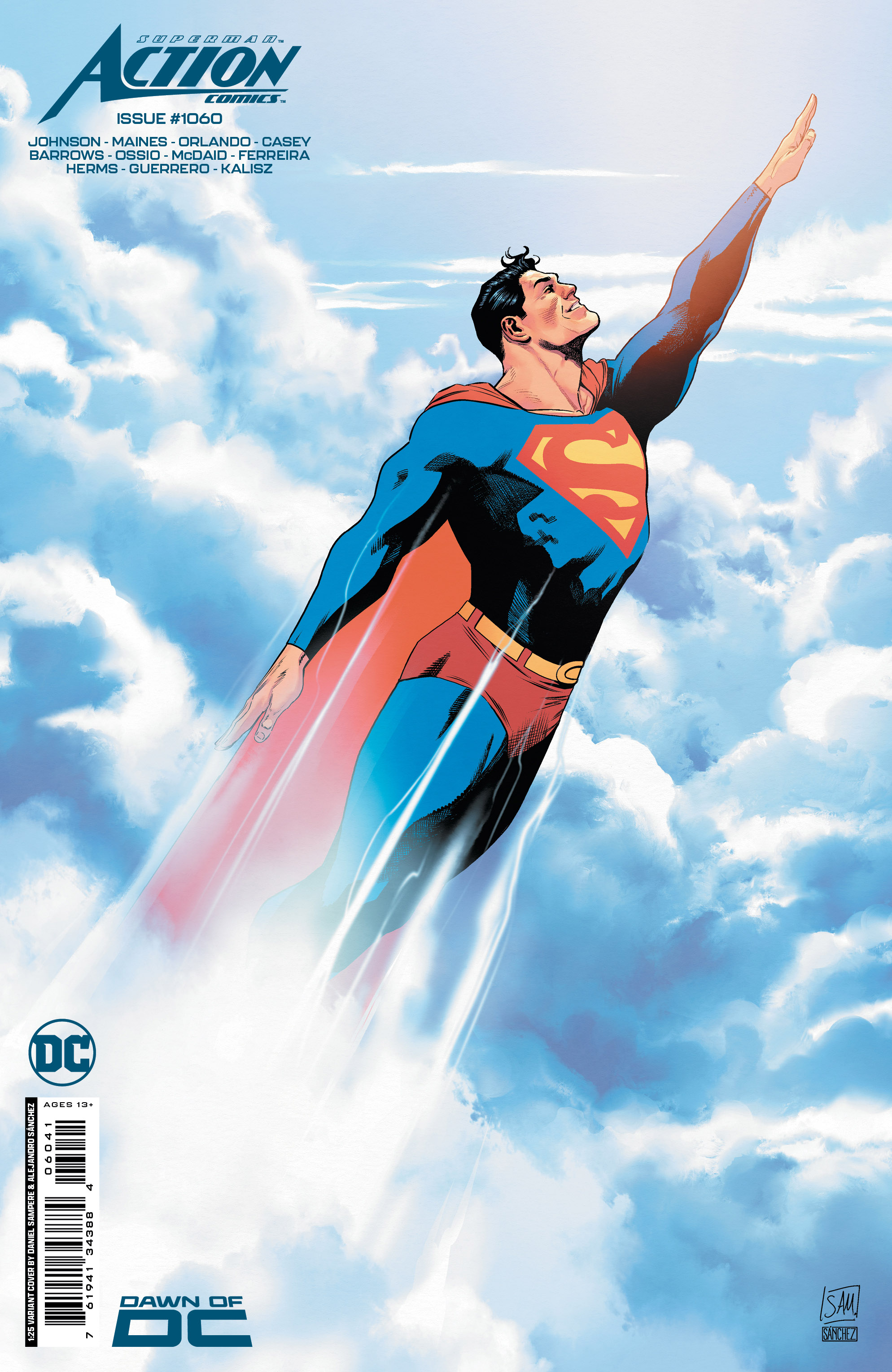 Action Comics #1060 Cover E 1 for 25 Incentive Daniel Sampere Card Stock Variant (Titans Beast World)