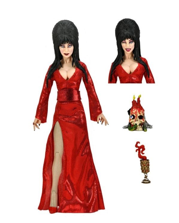 Elvira, Mistress of The Dark Red, Fright, And Boo Clothed Action Figure