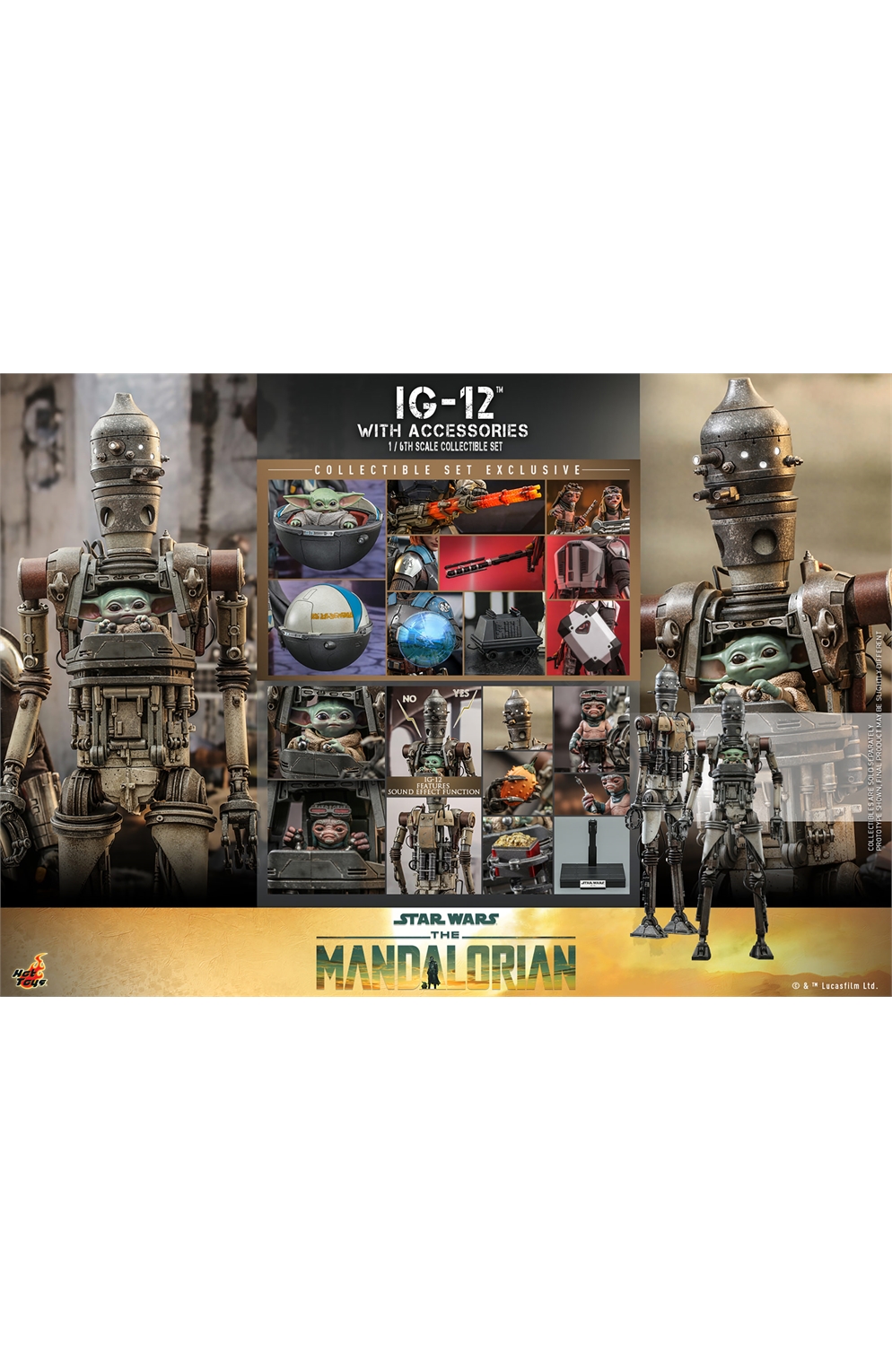 Ig-12 With Accessories Star Wars (The Mandalorian) Sixth Scale Figure Set