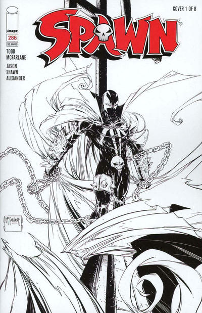 Spawn #286 Cover A Black & White McFarlane (1992)