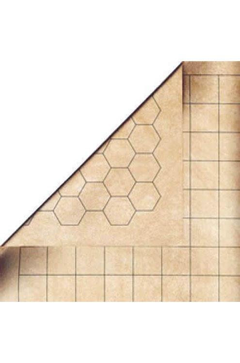 Chessex Battlemat Double-Sided Oyster Vinyl With 1" Squares & 1" Hexes