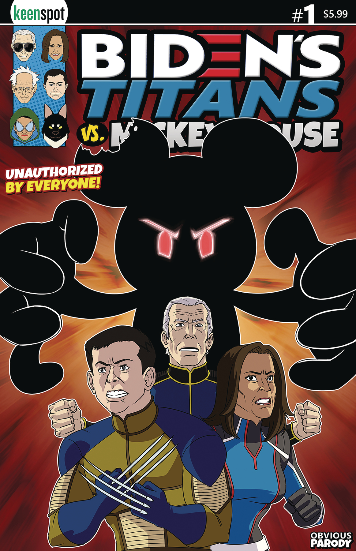 Bidens Titans Vs Mickey Mouse (Unauthorized) #1 Cover A Mickey Unleashed