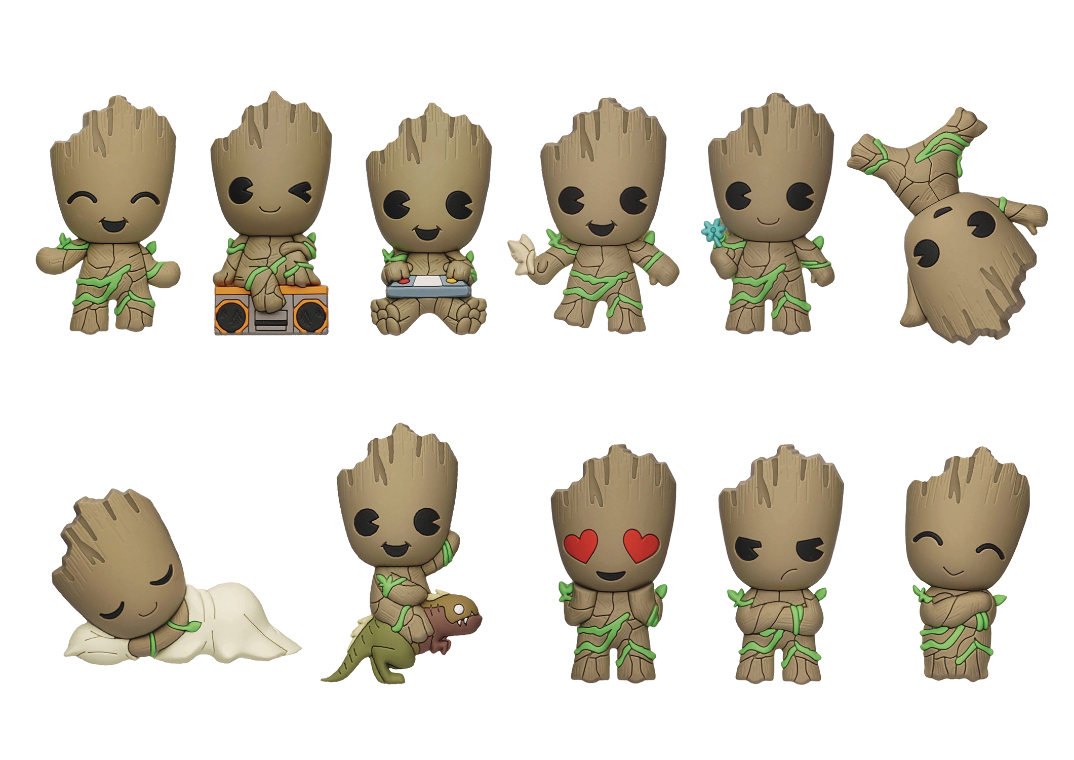 Marvel Groot Collection 3D Foam Bag Clip 24 Piece Blind Mystery Box Ds